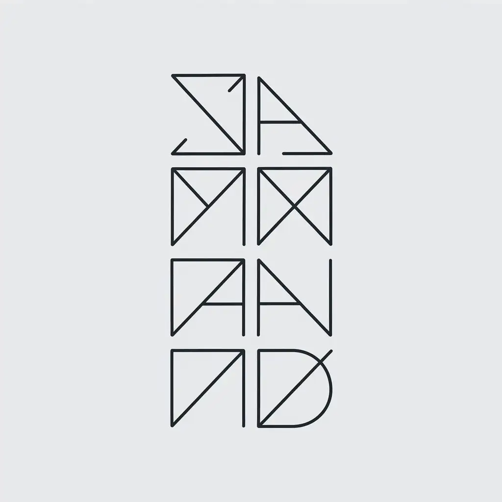 LOGO Design for Siamand Geometric Typography with Minimalist Style for Entertainment Industry