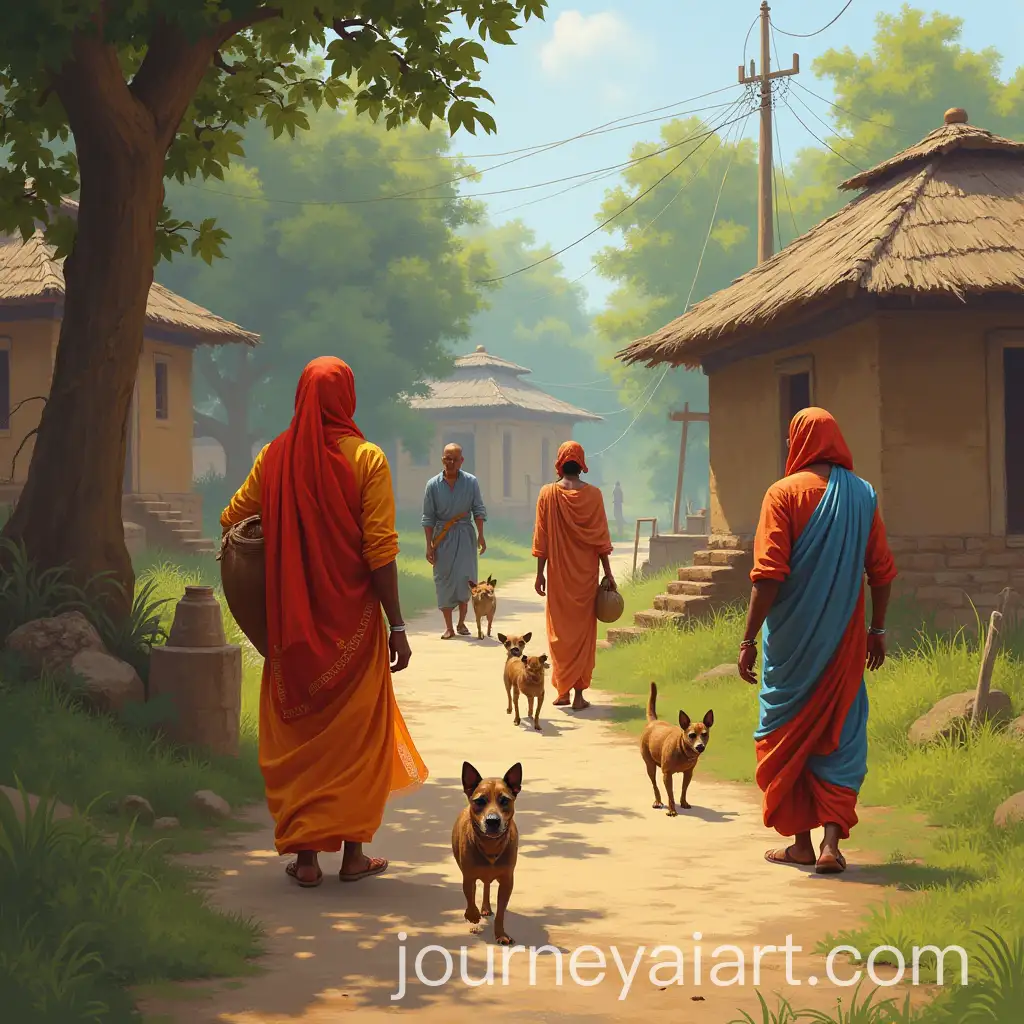 Digital-Painting-of-Rural-Indias-Cultural-Heritage