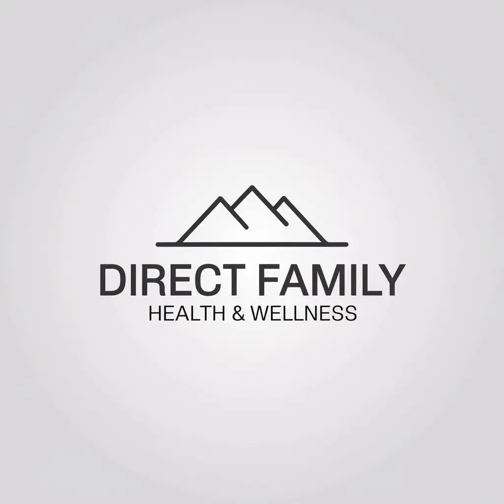 LOGO Design for Direct Family Health Wellness Minimalistic Mountain Symbol for Sports Fitness Industry