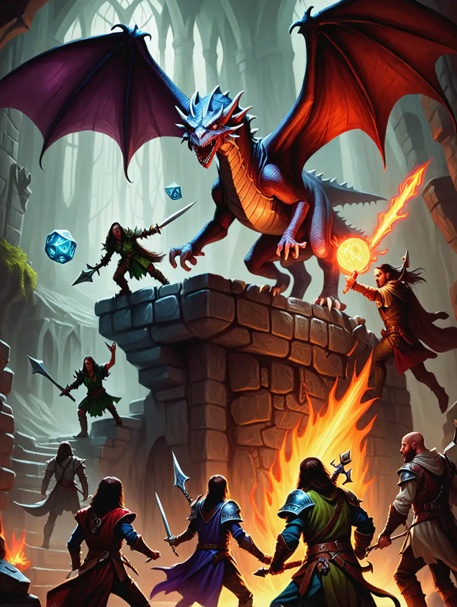 Epic Dungeons and Dragons Campaign Poster Cover