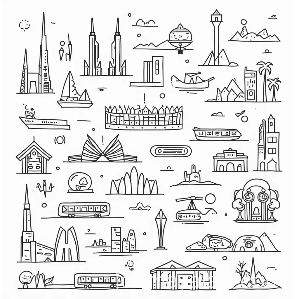 Futuristic-and-Cultural-DQatar-Futuristic-Doodle-Expansionoodle-of-Qatars-Identity-and-Development