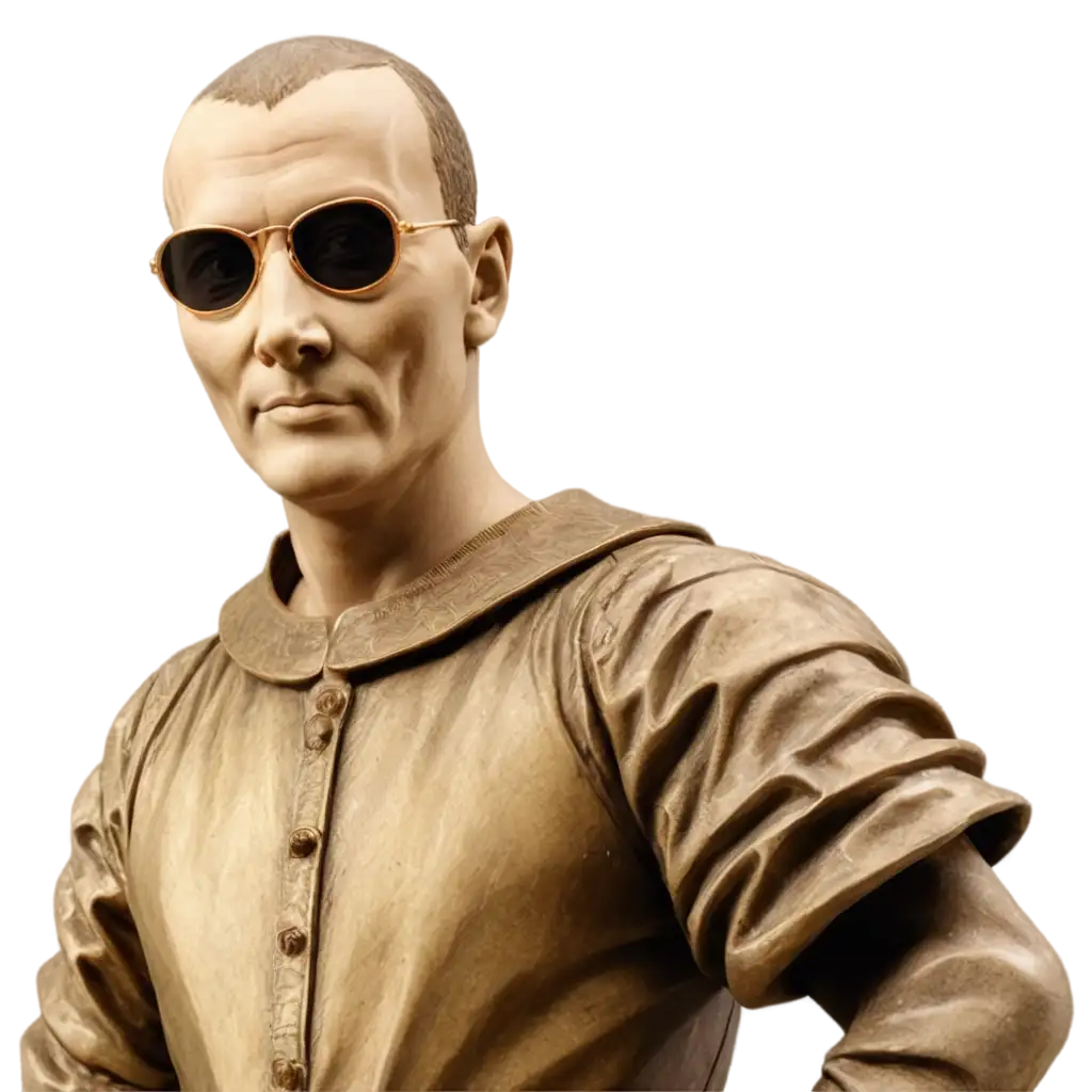 Niccolo-Machiavelli-Wearing-Round-Sunglasses-Sculptural-PNG-Image-for-Digital-Projects