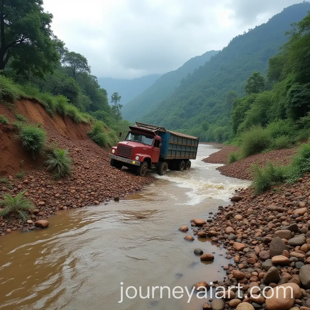 Truck-Driver-Missing-in-Landslide-and-River-in-Karnataka-July-2024