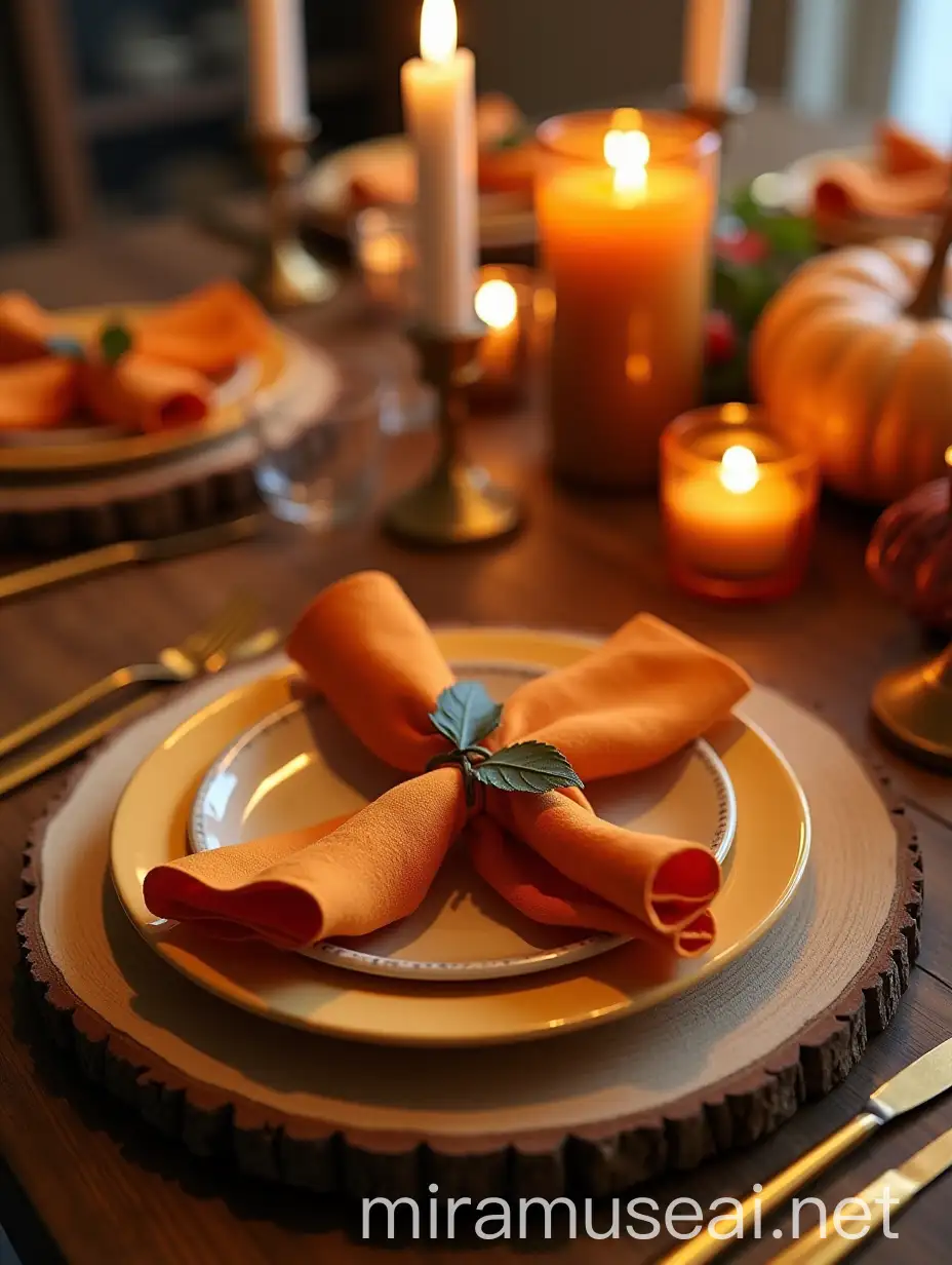 Cozy Friendsgiving Table Setting with Rustic Autumn Decor