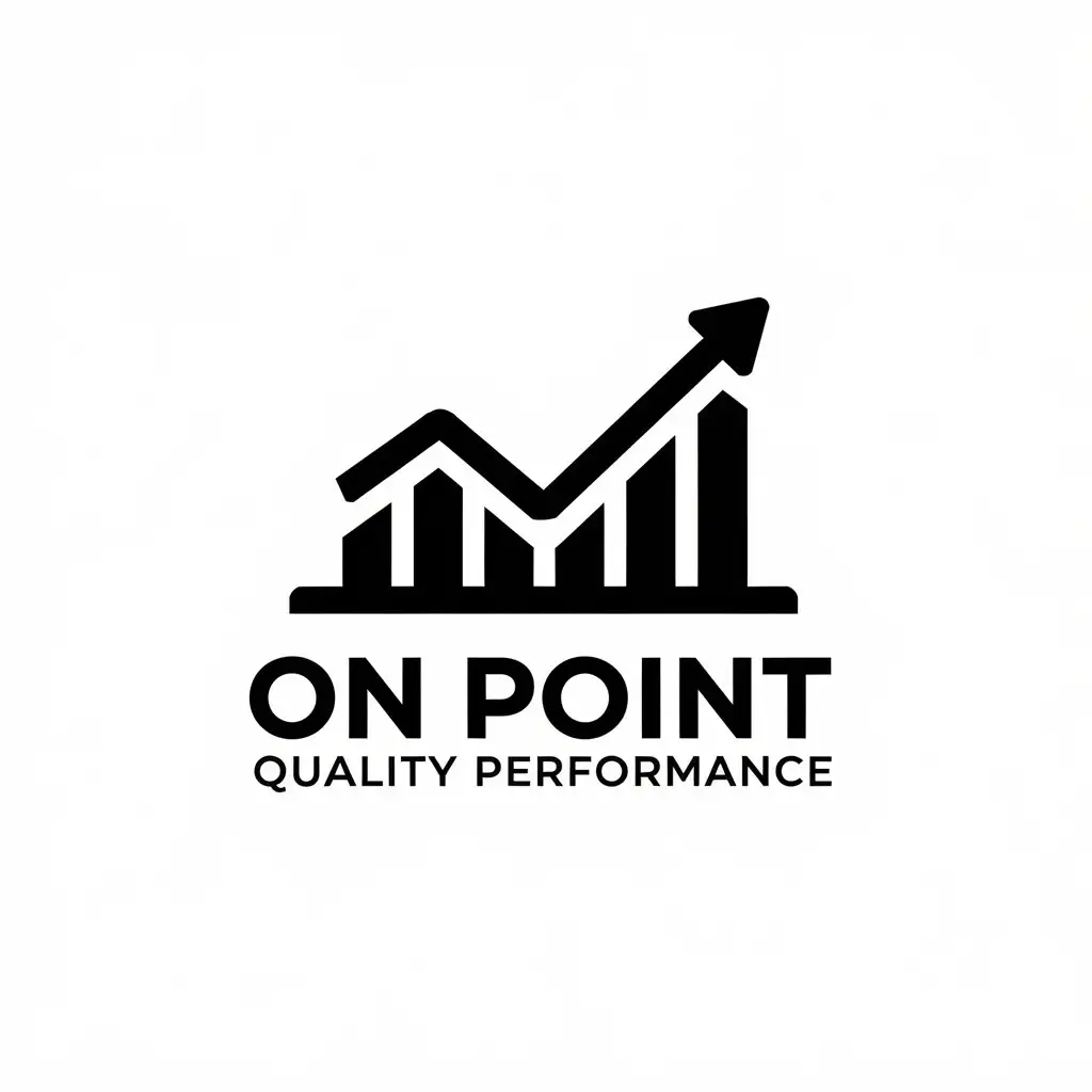 LOGO Design for On Point Quality Performance Vector Design with Upward Trending Graph in Technology Industry