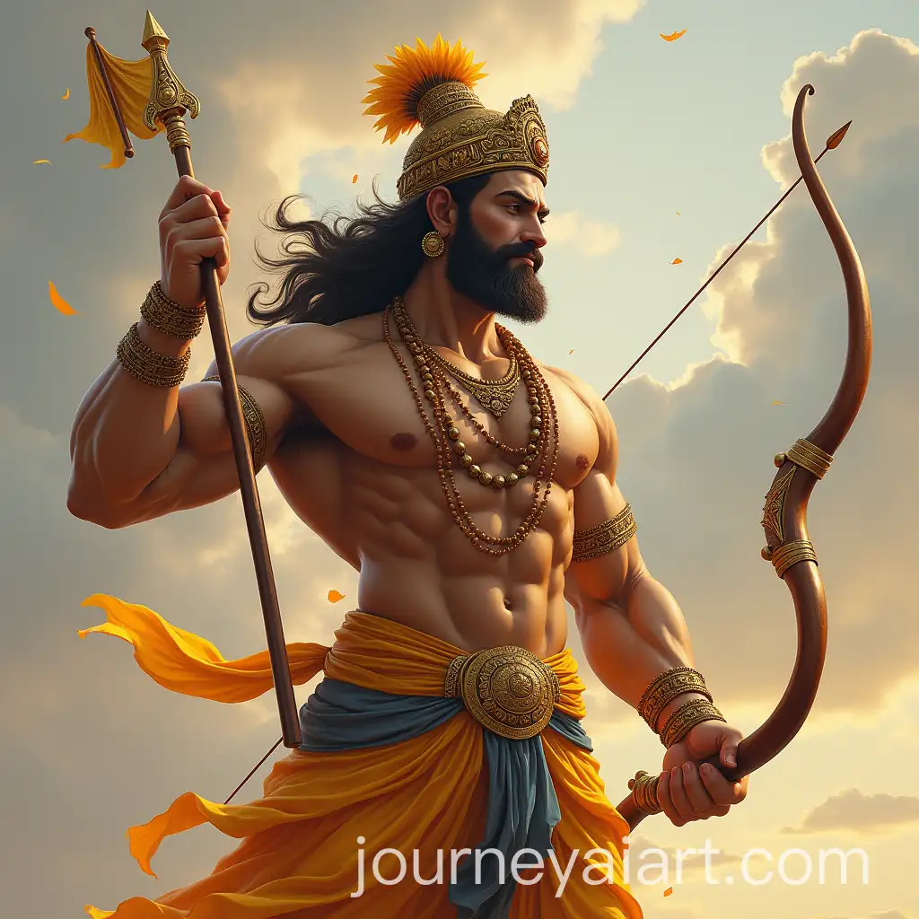 AI-Image-Prompt-ExpansionShri-Ram-as-a-Bodybuilder-Holding-Bow-and-Arrow