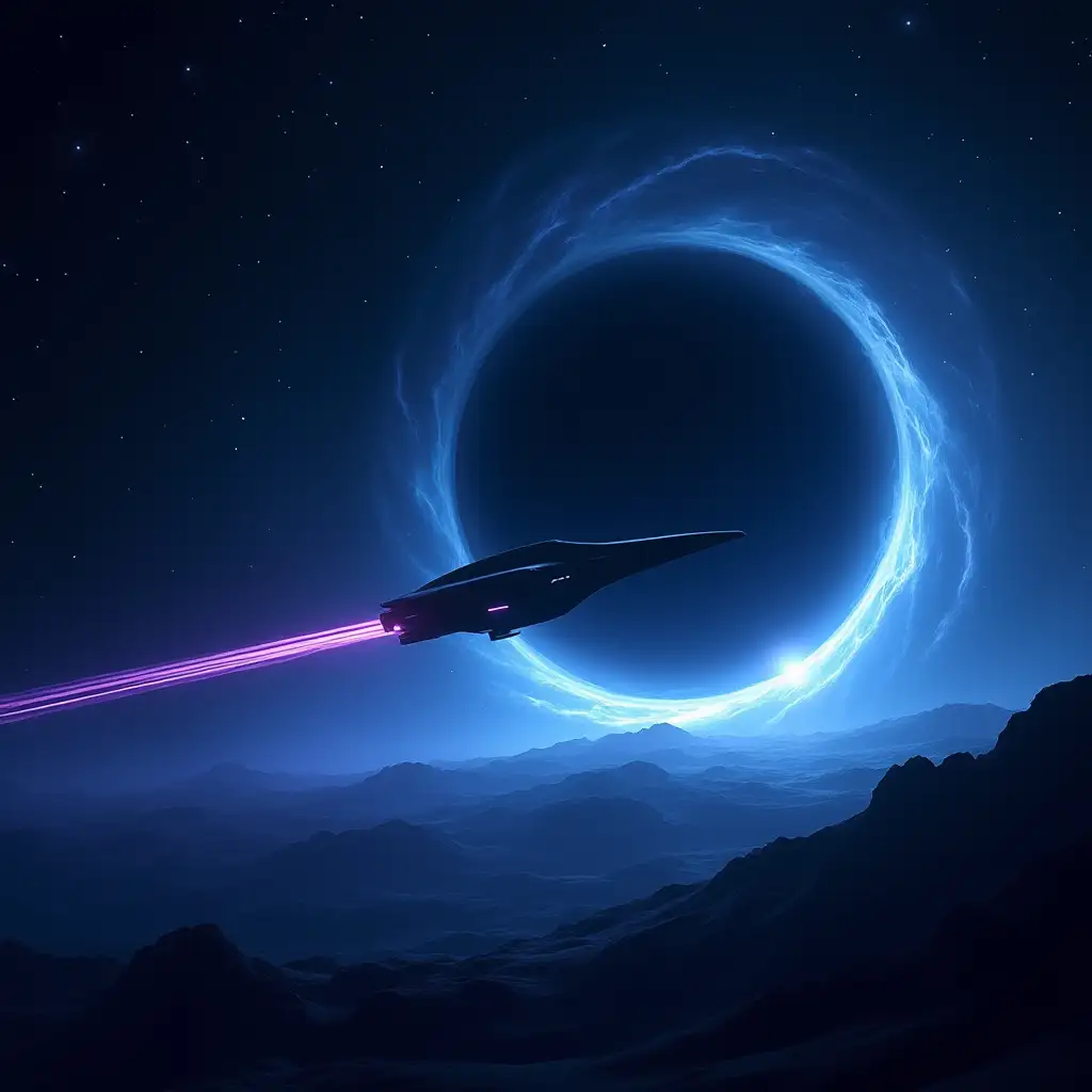 Futuristic-Spacecraft-Near-Black-Hole-with-Neon-Energy-Trails