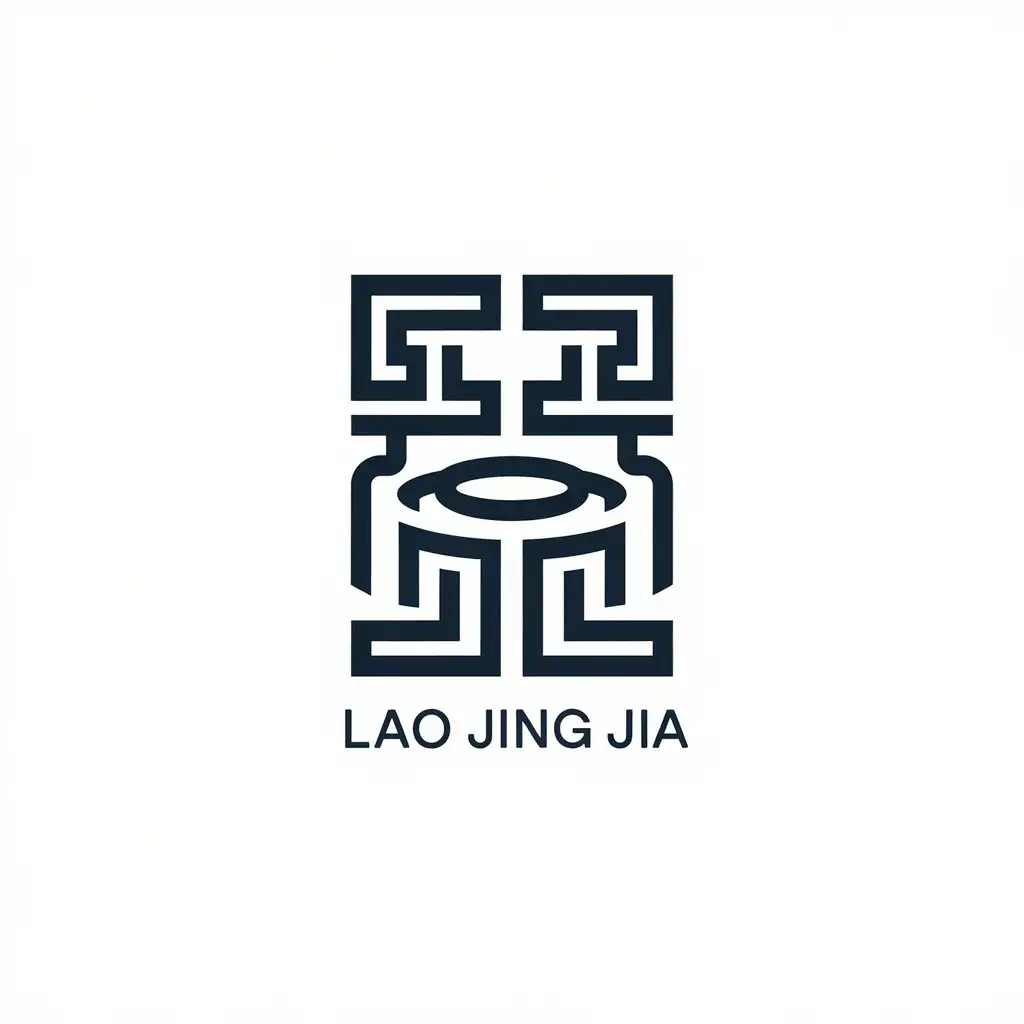 a vector logo design,with the text "lao jing jia", main symbol:Jiето (the direct translation of '井字' in English),Moderate,clear background