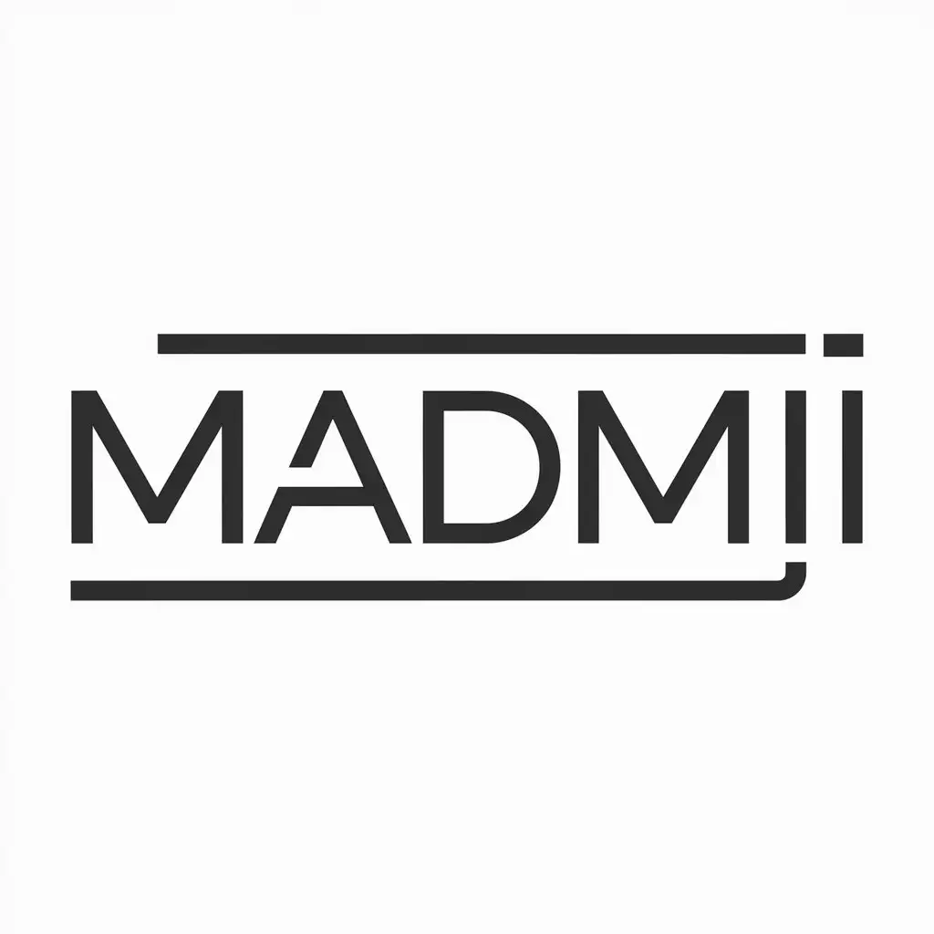 LOGO Design for MADMI Minimalistic Vector Logo for Retail Industry with Text Integration