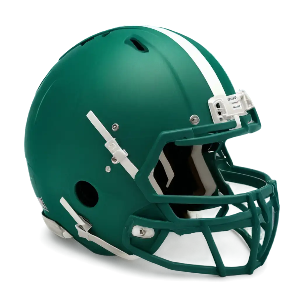 American-Football-Helmet-with-Bear-Logo-and-Green-Matte-Colors-PNG-Image-for-HighQuality-Visual-Appeal