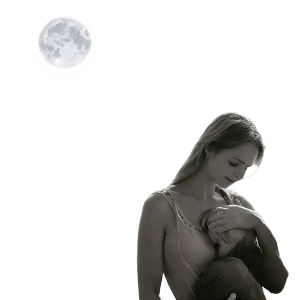 Moonlit-Mothers-Embrace-PNG-Image-for-Emotional-Reflection-and-Memory