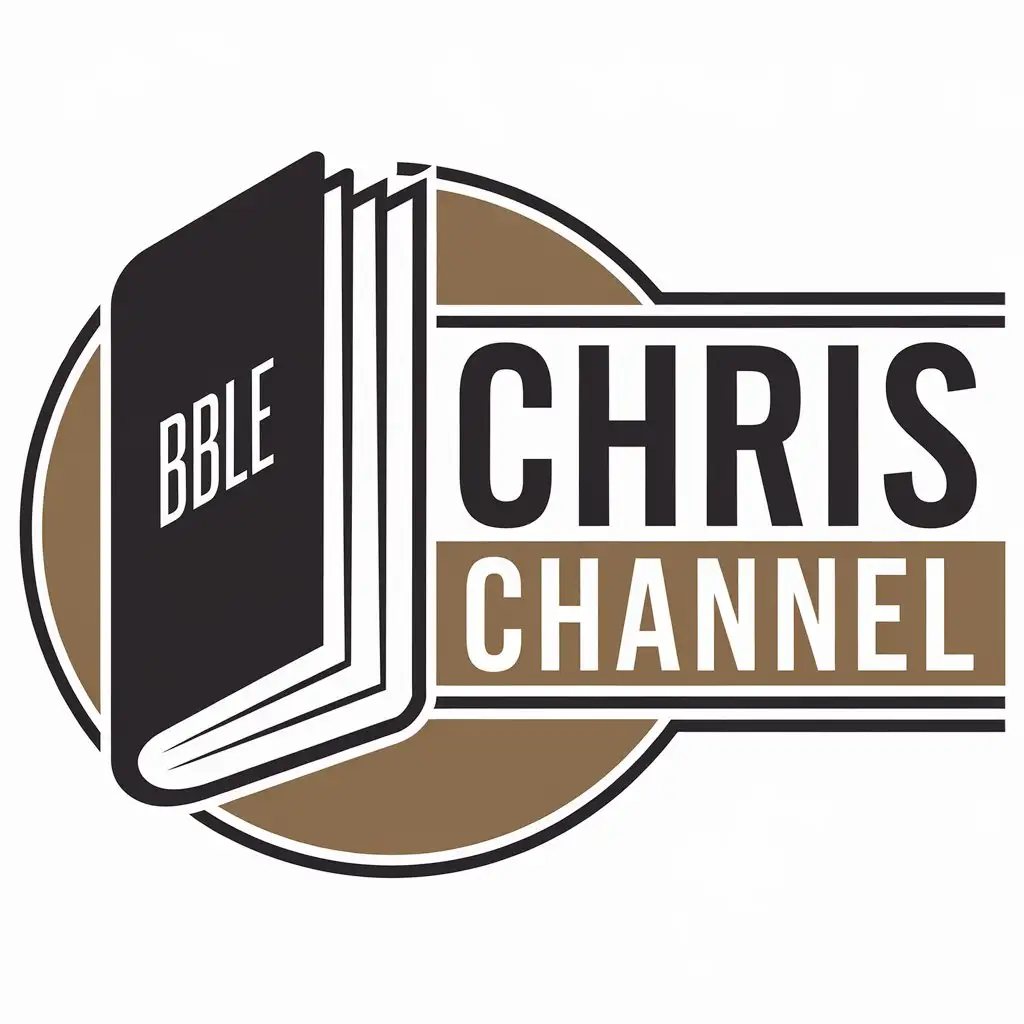 a vector logo design,with the text "CHRIS CHANNEL", main symbol:Bible,Moderate,be used in Education industry,clear background