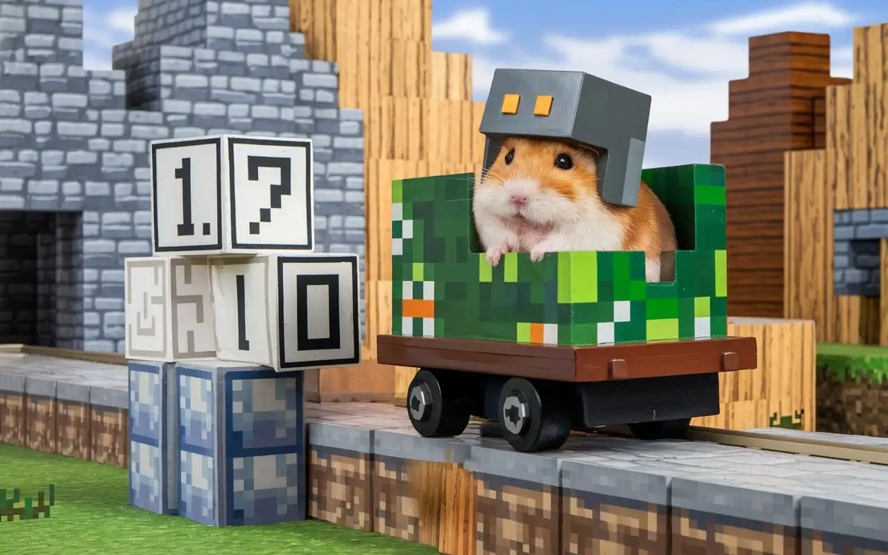 Minecraft-World-with-Real-Life-Hamster-in-1710