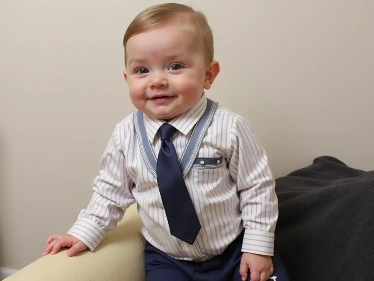 Baby with suit on