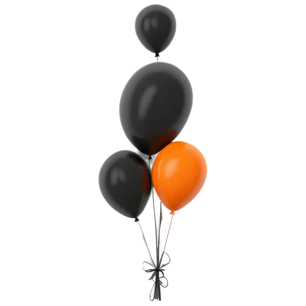 Halloween-Orange-and-Black-Balloons-PNG-Icon-Spooky-3D-Graphics-for-Festive-Designs