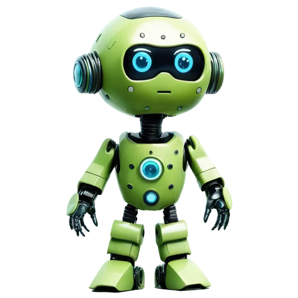 GreenWhite-Cosmic-Robot-PNG-Image-for-Futuristic-Digital-Creations