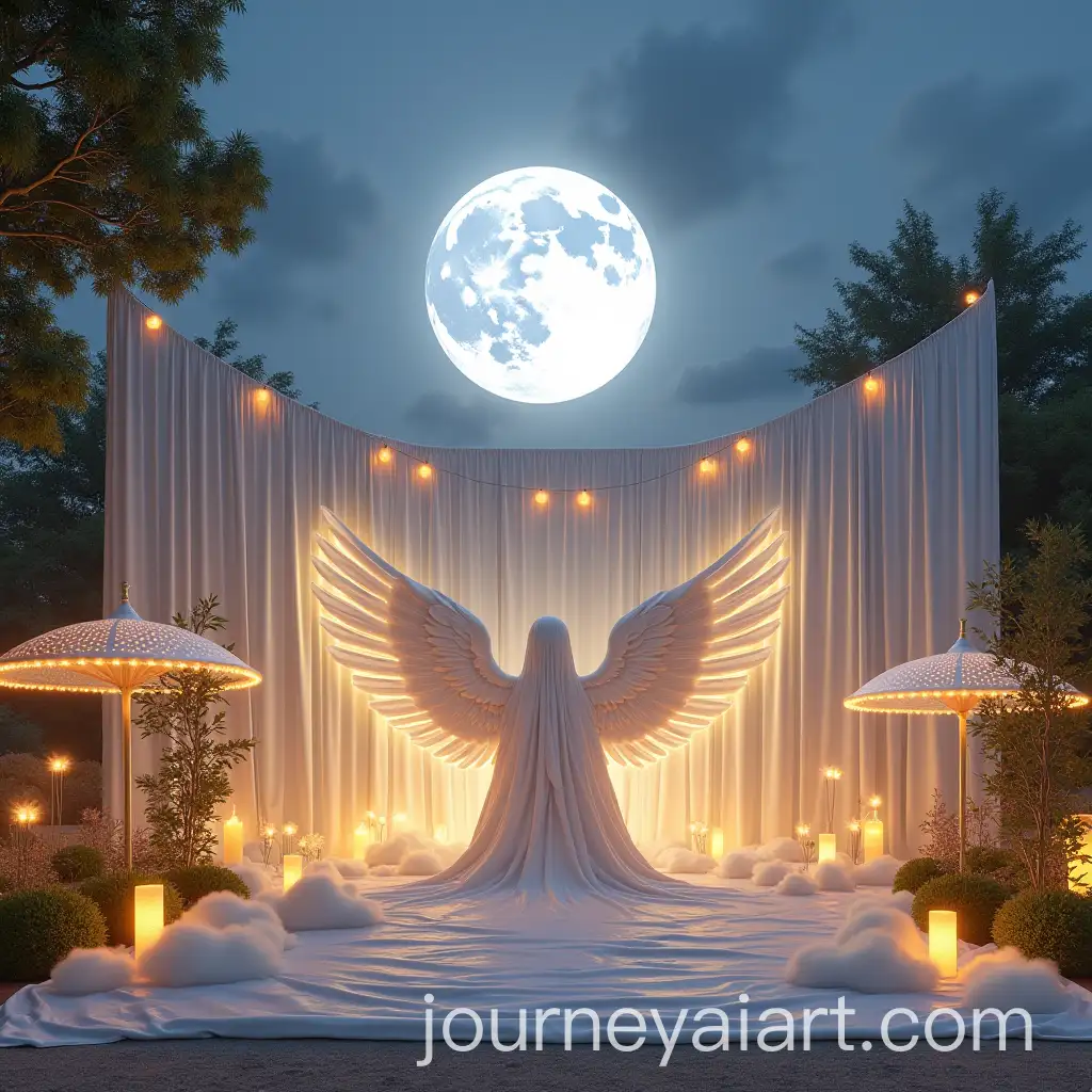 Angelic-Scene-with-Floating-Umbrellas-and-Moonlit-Sky