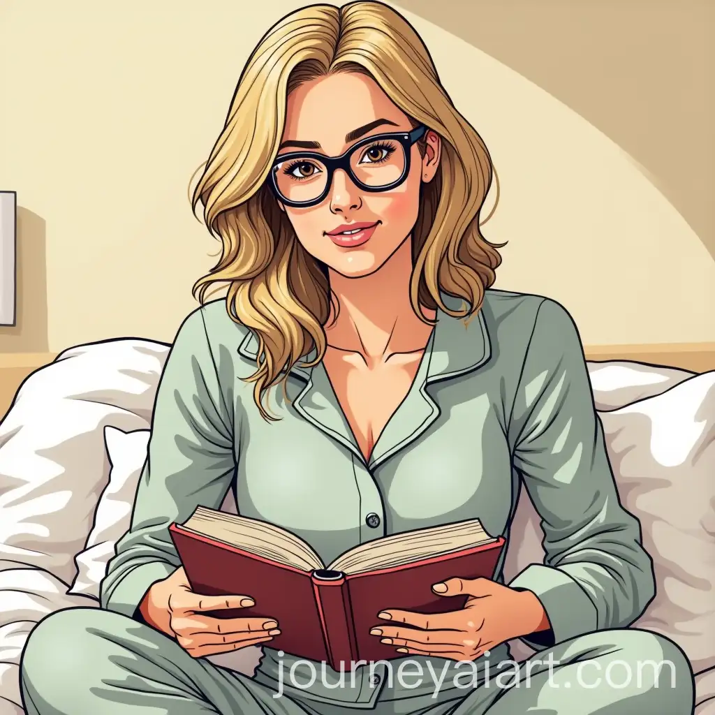 MiddleAged-Woman-Reading-in-Bed