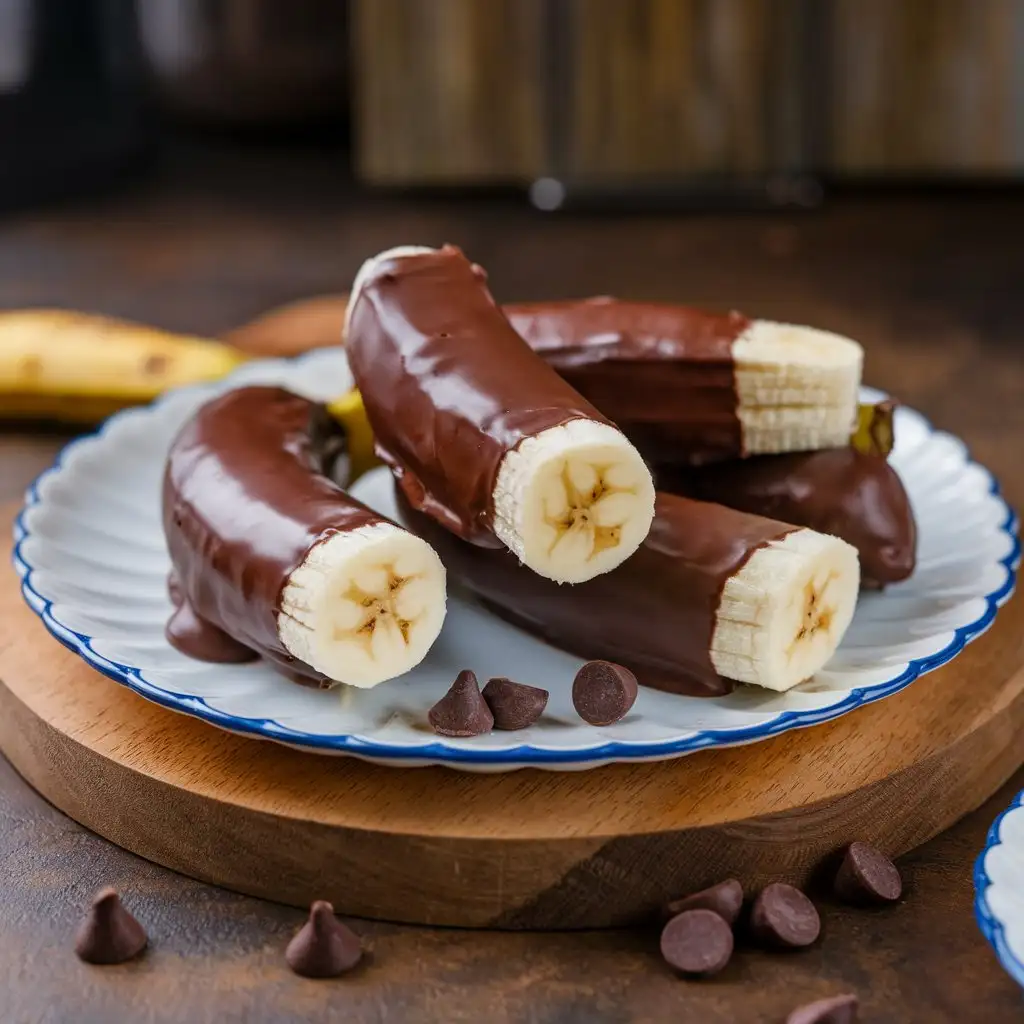 Chocolate Covered Frozen Bananas