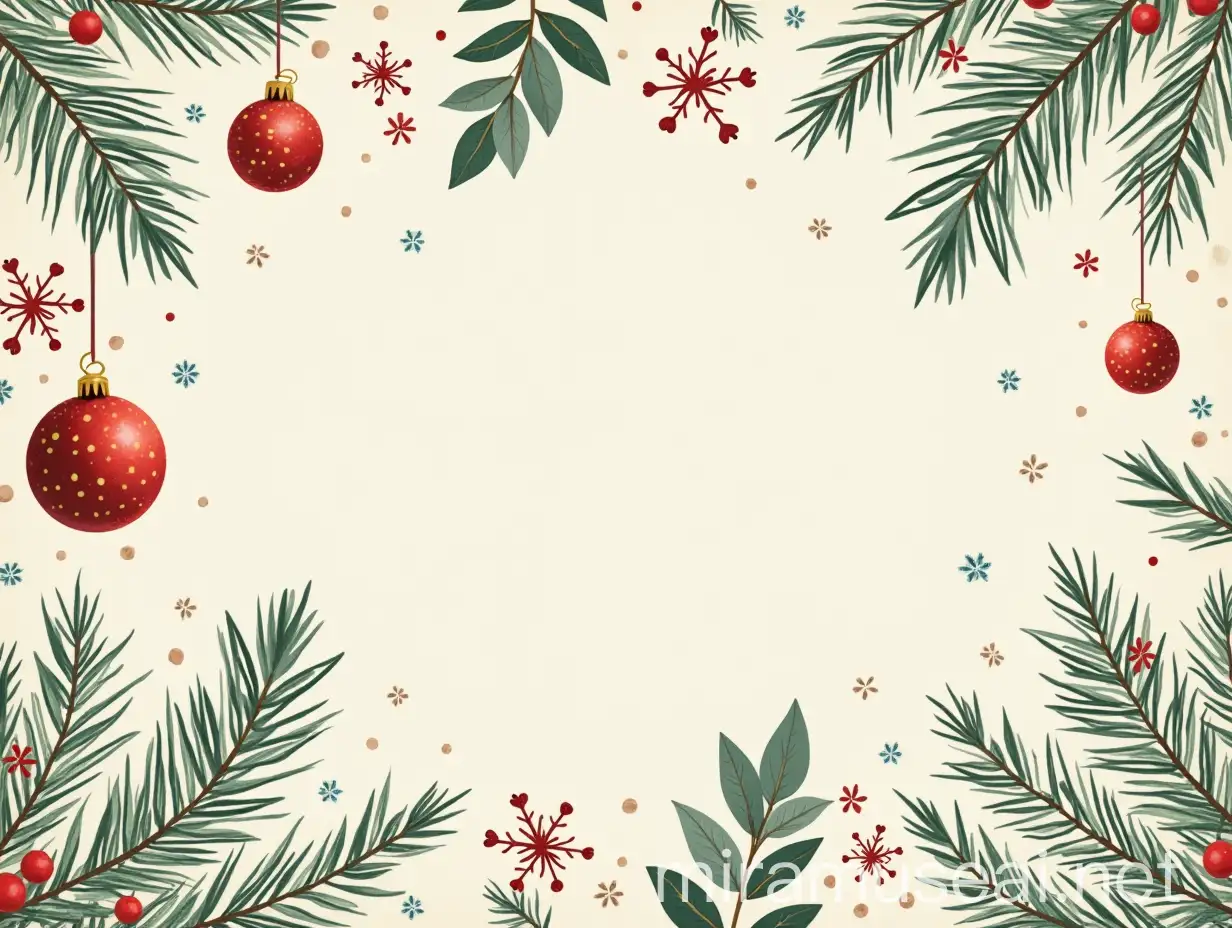 Christmas Wrapping Paper Design with Festive Holiday Elements