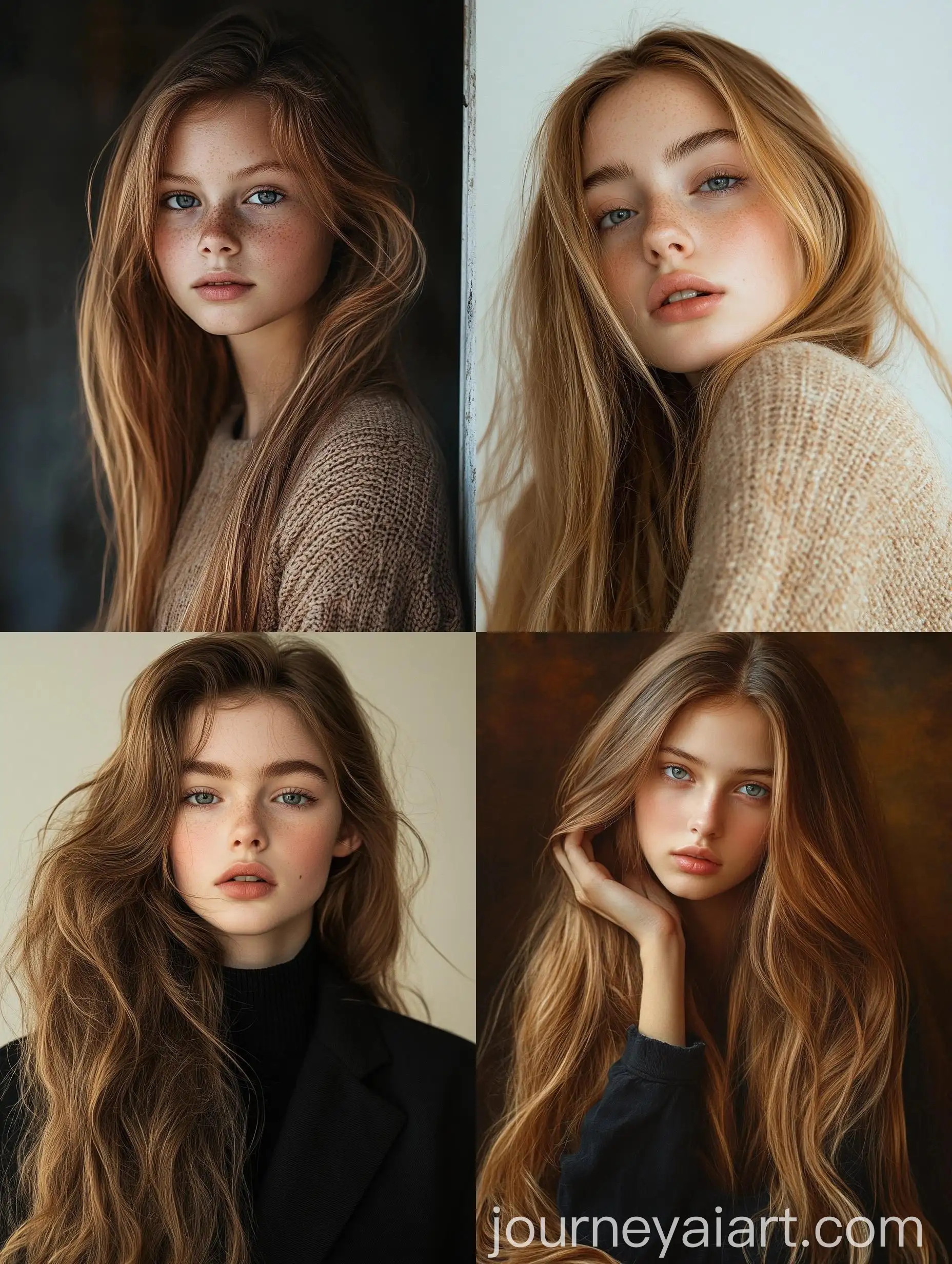 Teenage-Girl-Model-with-Long-Hair-in-Fashionable-Attire