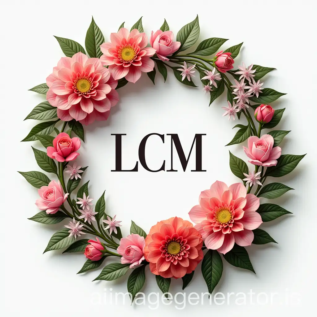 Realistic-Round-Floral-Logo-with-Initials-LCDM