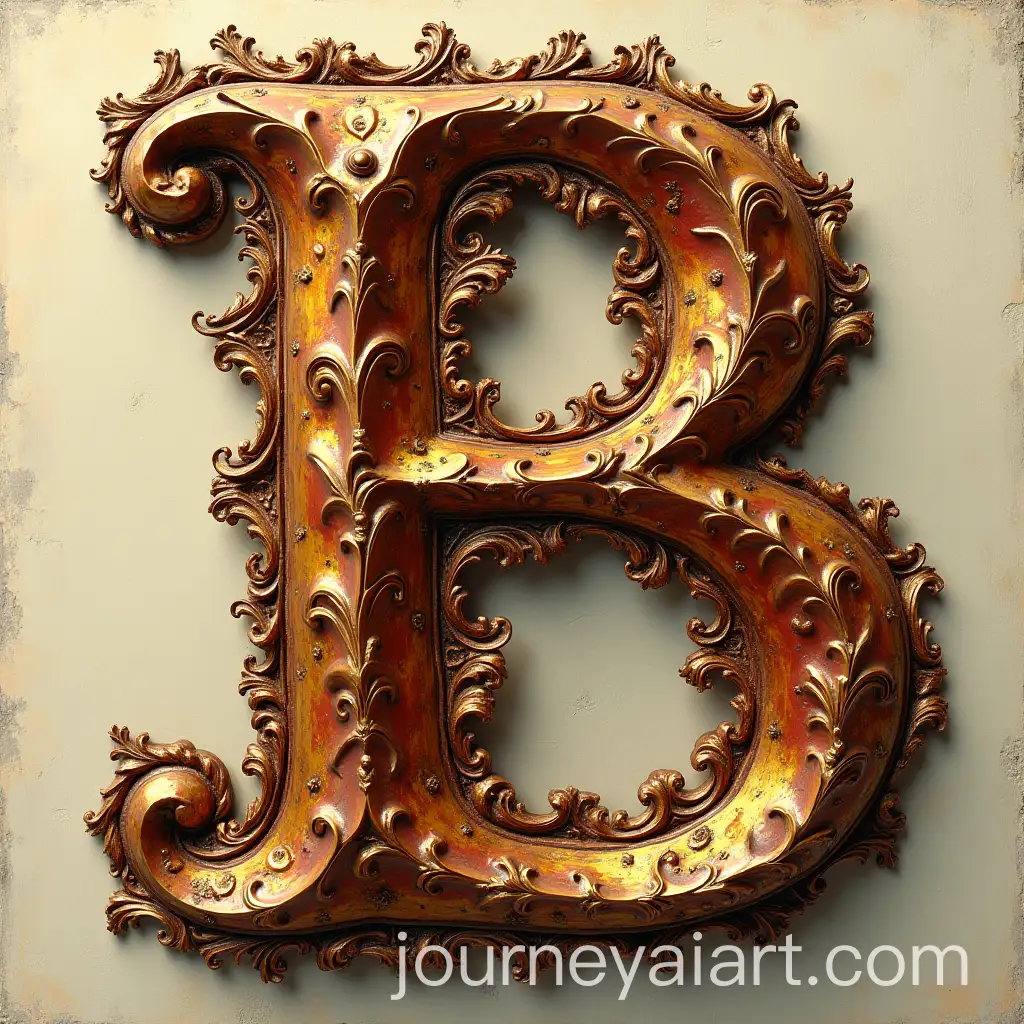 Golden-Gilded-Letter-B-in-Elegant-Style