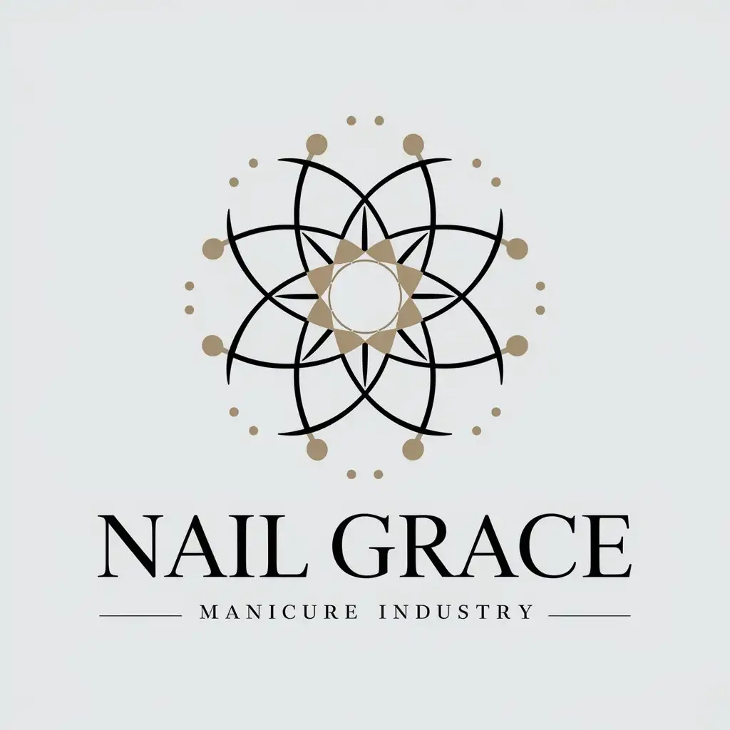 LOGO-Design-For-Nail-Grace-Elegant-Cosmos-Symbol-for-Manicure-Industry