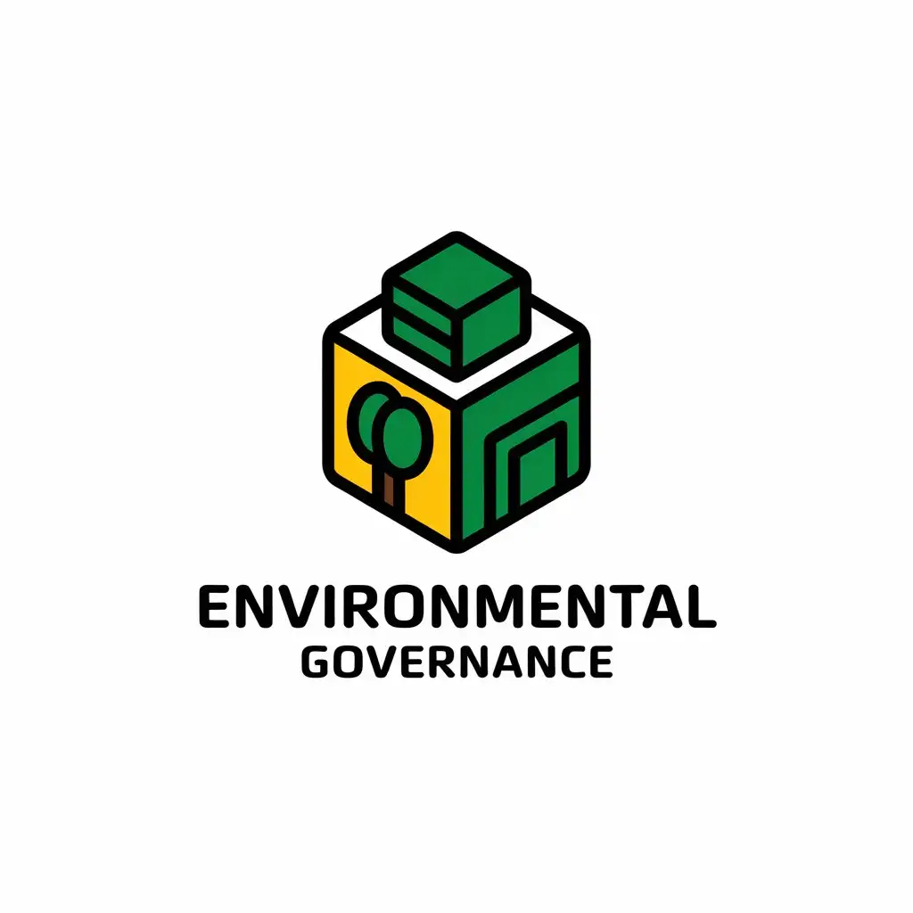 LOGO-Design-For-Environmental-Governance-Minimalistic-Vector-Design-with-Lego-Elements