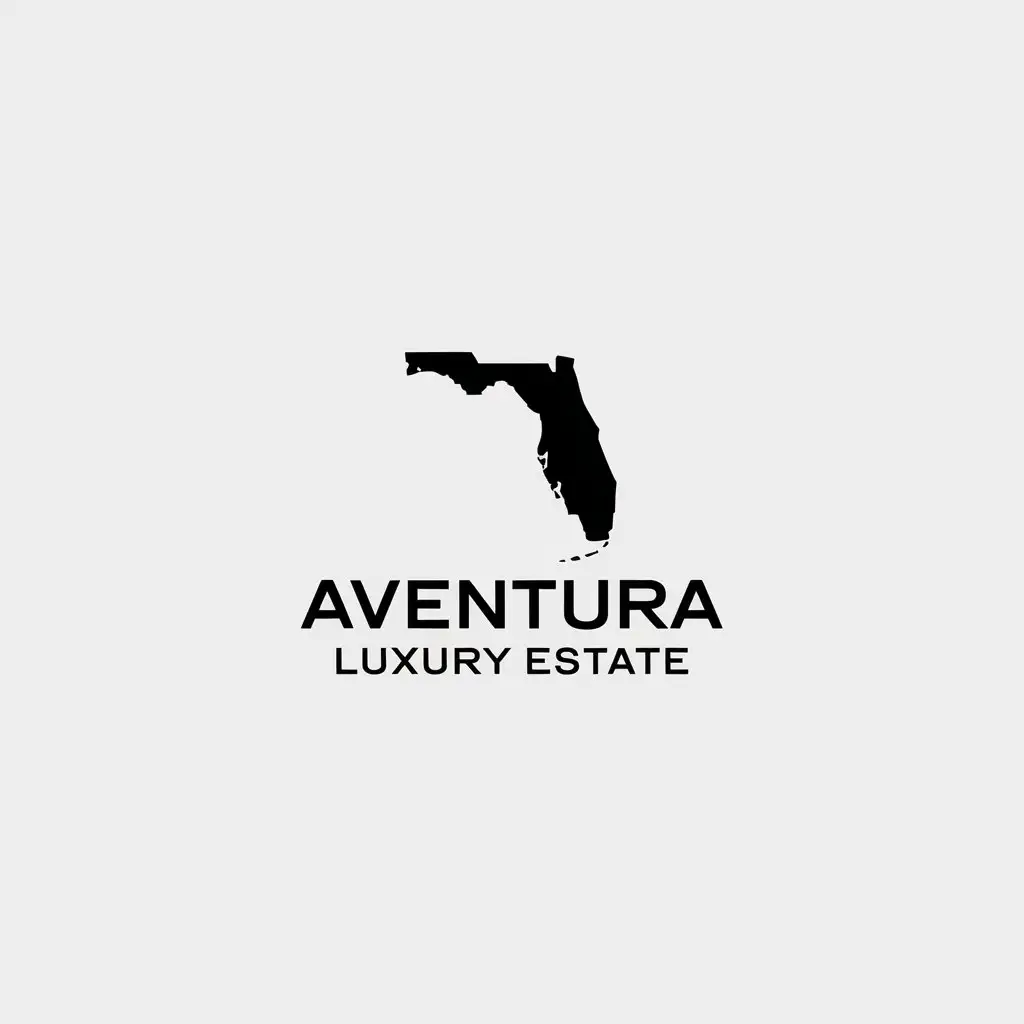 LOGO Design for Aventura Luxury Estate FloridaInspired Minimalistic Vector for Real Estate Industry