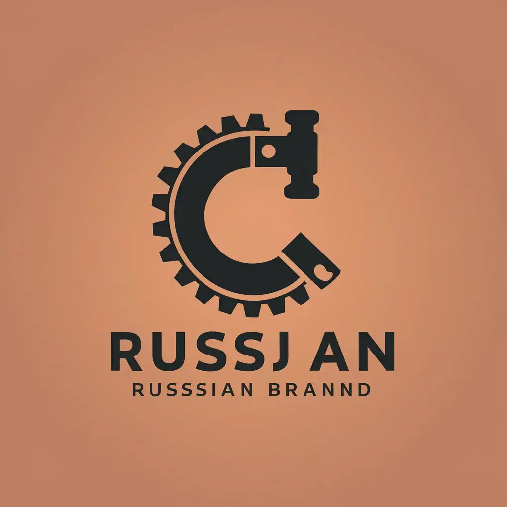 LOGO Design For Russian Workbench Minimalistic Brutalism with Hammer Symbol