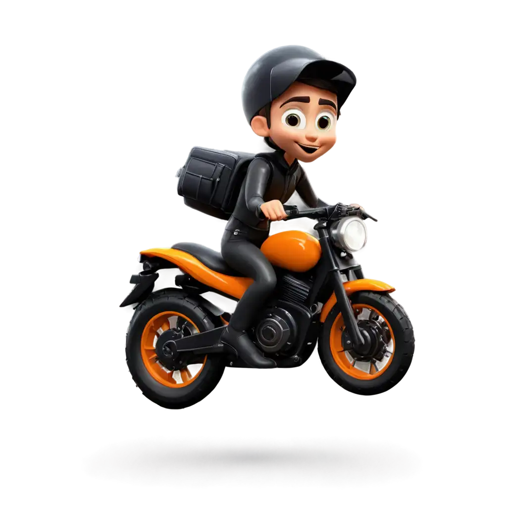 Cartoon-Character-on-Bullet-Bike-with-RGB-Lights-PNG-Image-for-HighQuality-Visuals