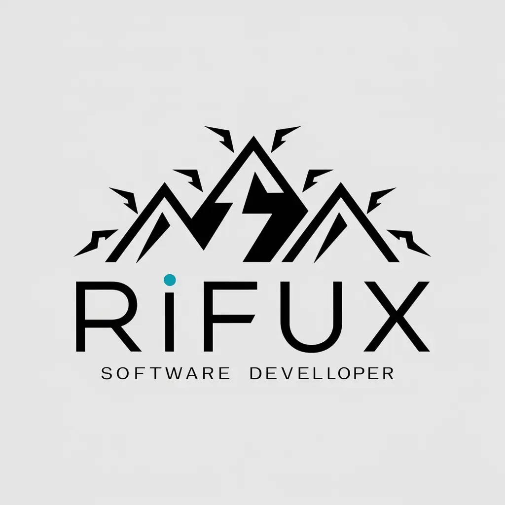 LOGO-Design-For-Rifux-Electric-Mountain-Symbol-for-Software-Developer-Industry