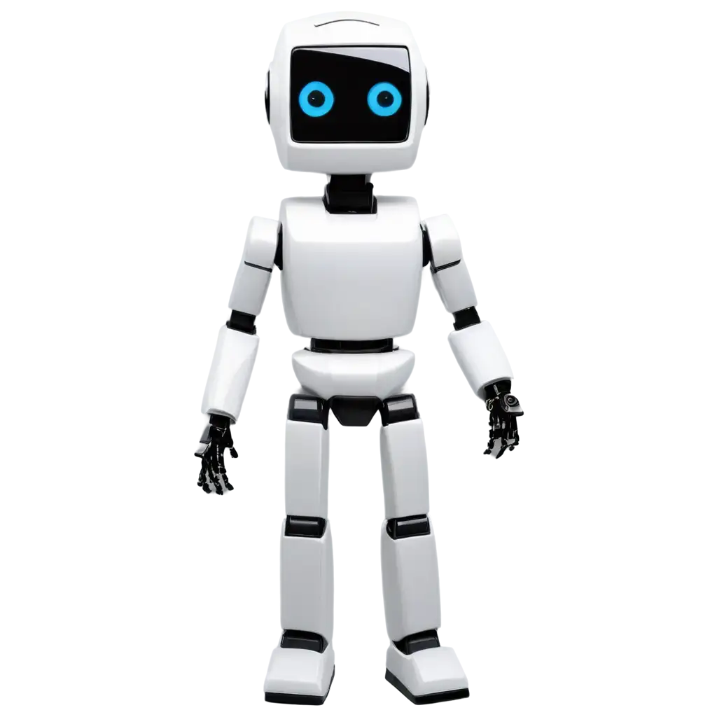 PNG-Image-of-a-Robot-with-a-SquareShaped-Box-and-Display-Screen-Face