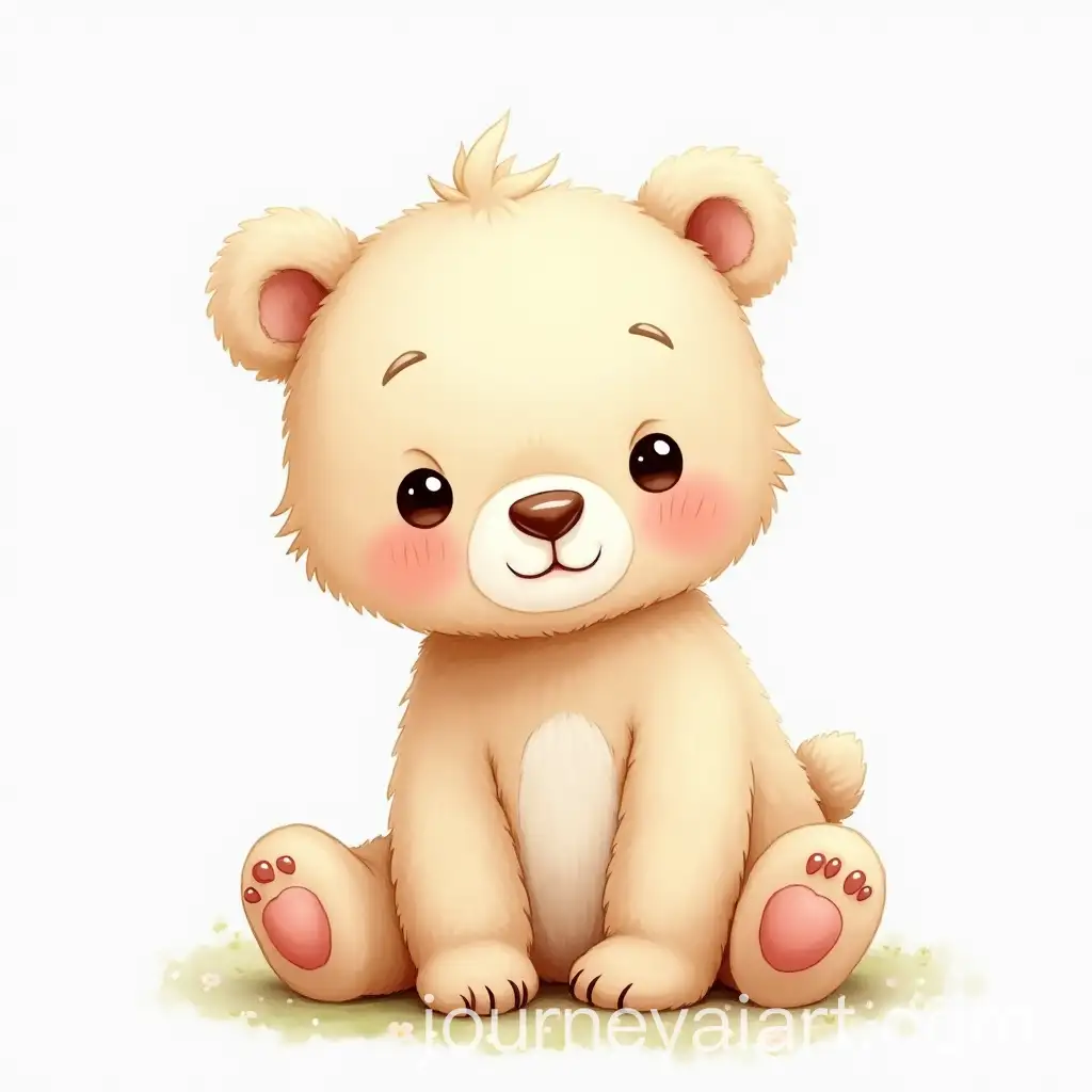 Whimsical-Watercolor-Baby-Bear-Girl-Illustration
