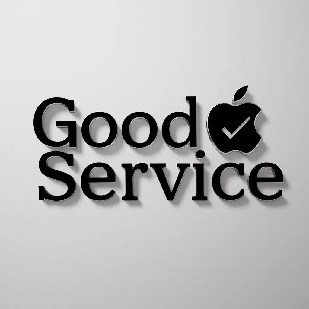 a logo design,with the text "Good Service", main symbol:iphone,Moderate,clear background