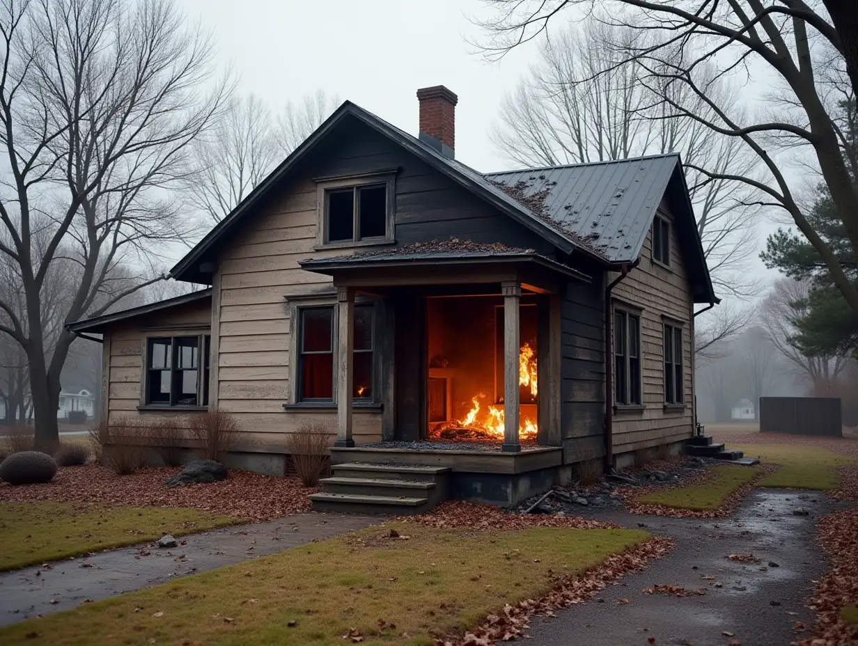 Fire damage house