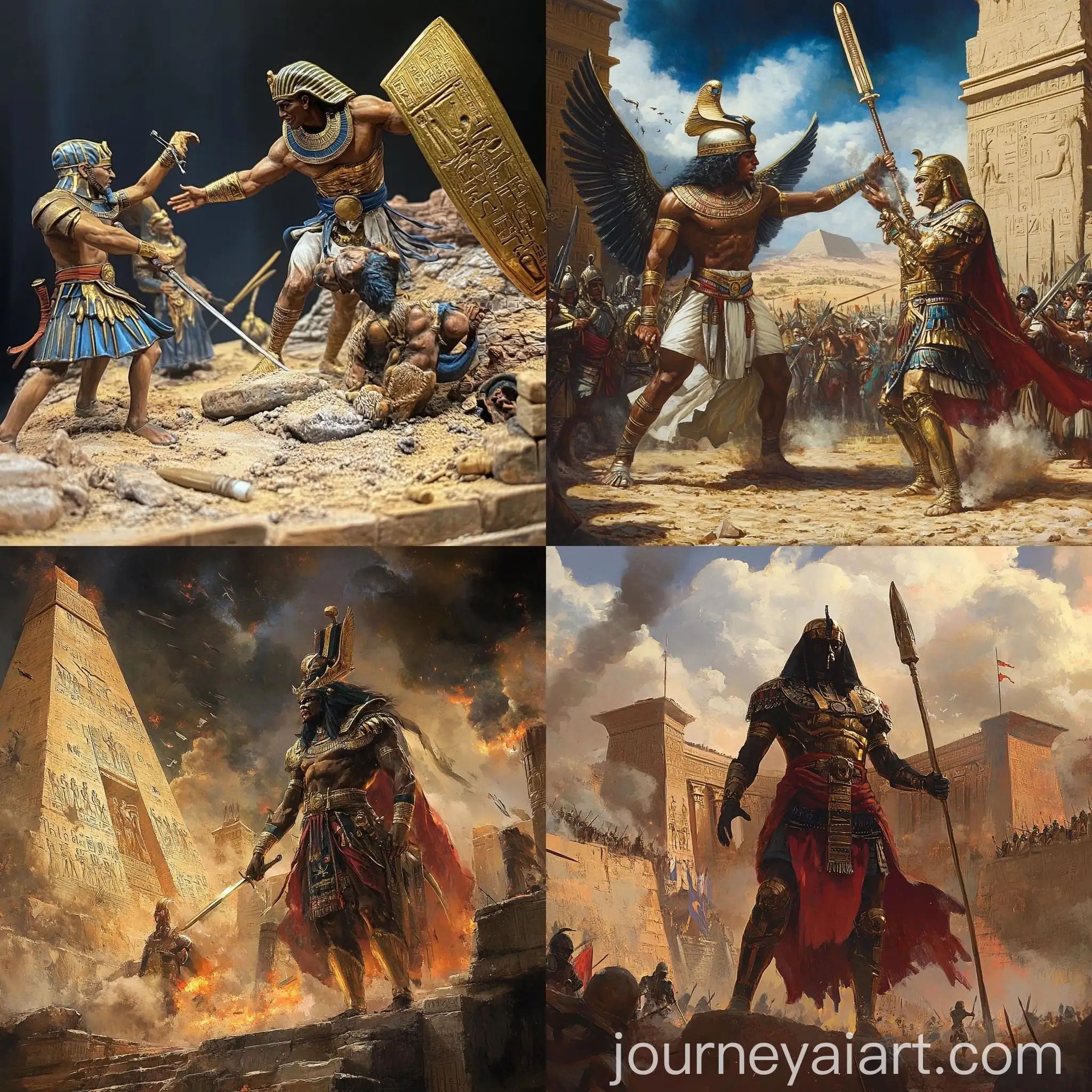 Victorious-Pharaoh-in-Battle-Scene