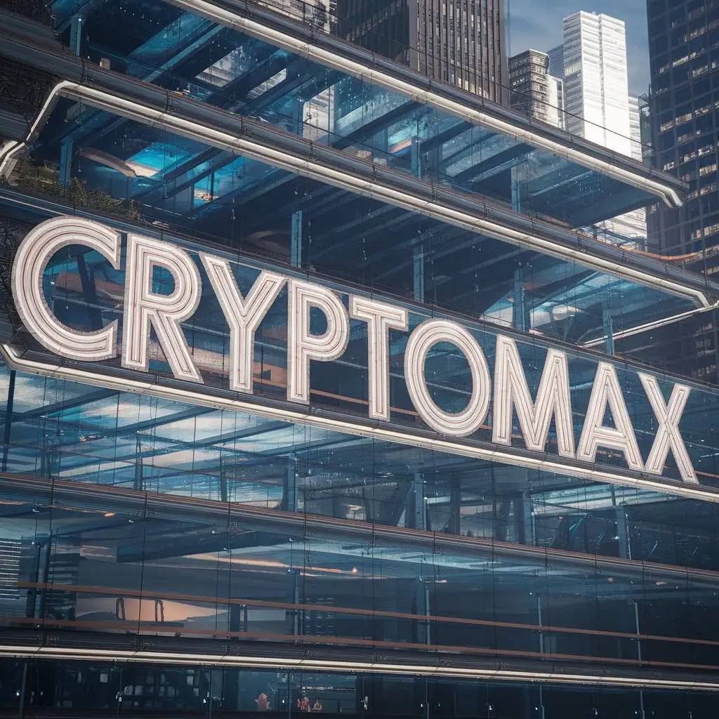 Mysterious-Cryptocurrency-Symbol-CRYPTOMAX-Embossed-on-a-Metallic-Surface