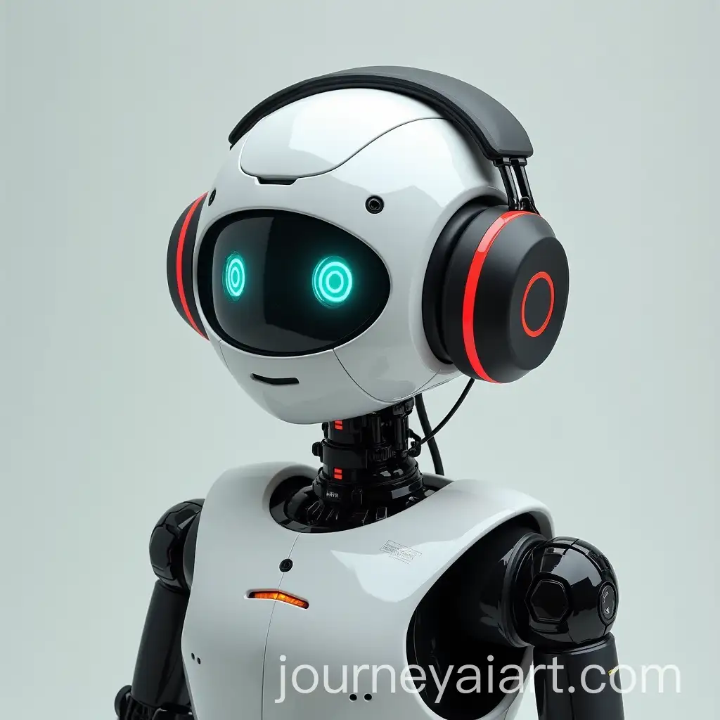 Robot-with-Headphones-in-a-Futuristic-Setting