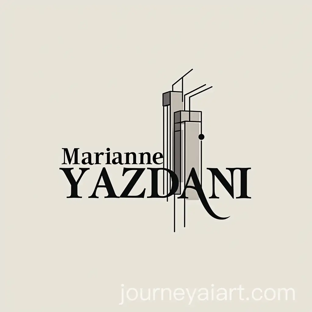 Creative-Minimalist-Logo-Design-for-Architect-Marianne-Yazdani-with-Artistic-Architectural-Elements