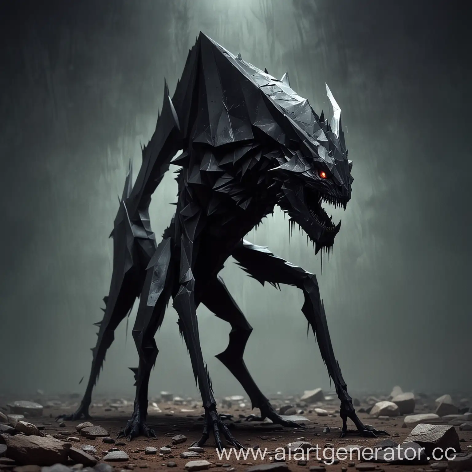 Mysterious-Creature-with-Sharp-Angles-and-Dark-Shades