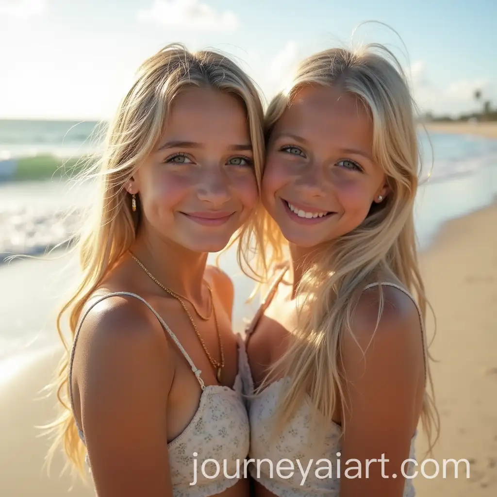 Two-Beautiful-Young-Girls-Enjoying-a-Beach-Day