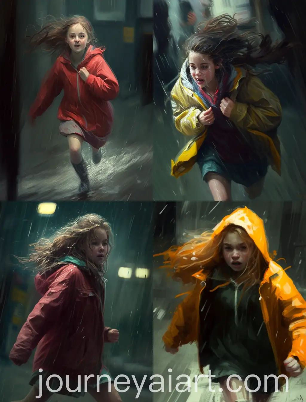Girl-Seeking-Shelter-from-Rainstorm