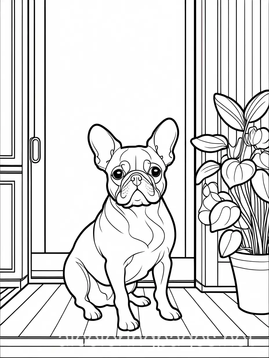 French-Bulldog-Coloring-Page-for-Kids-with-Simple-Outlines