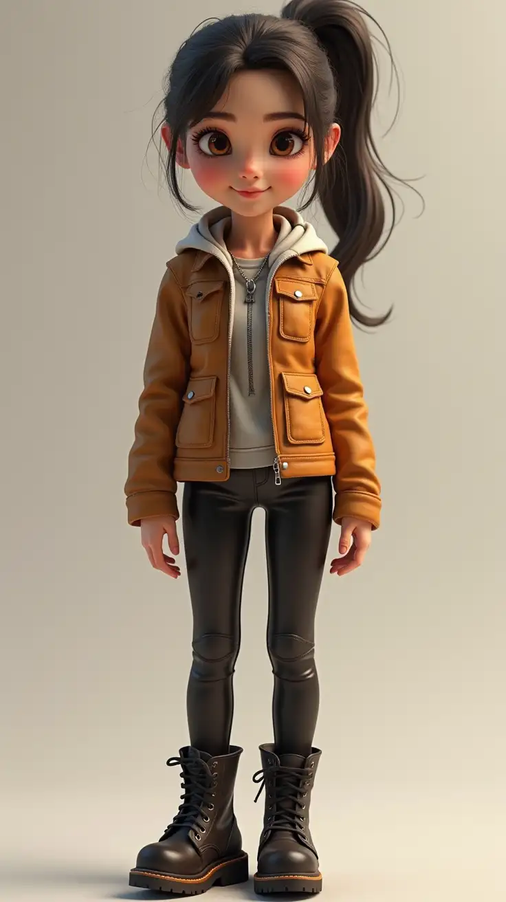 Realistic-PixarStyle-14YearOld-Girl-in-Leather-Leggings-and-Combat-Boots