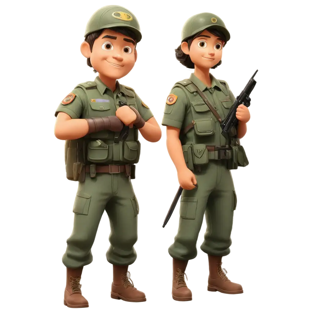 Cartoon-ArmyPNG-Image-Usage-Guide-Person-Preparing-for-Battle-PNG-A-Dynamic-Action-Scene-in-HighQuality-Image-Format
