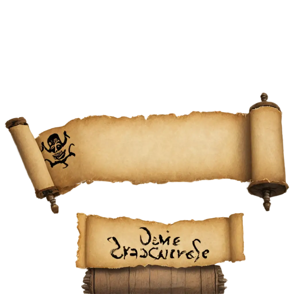 Discover-the-HighResolution-PNG-PirateThemed-Papyrus-Parchment-Scroll-for-Mobile-Gaming-Immersion