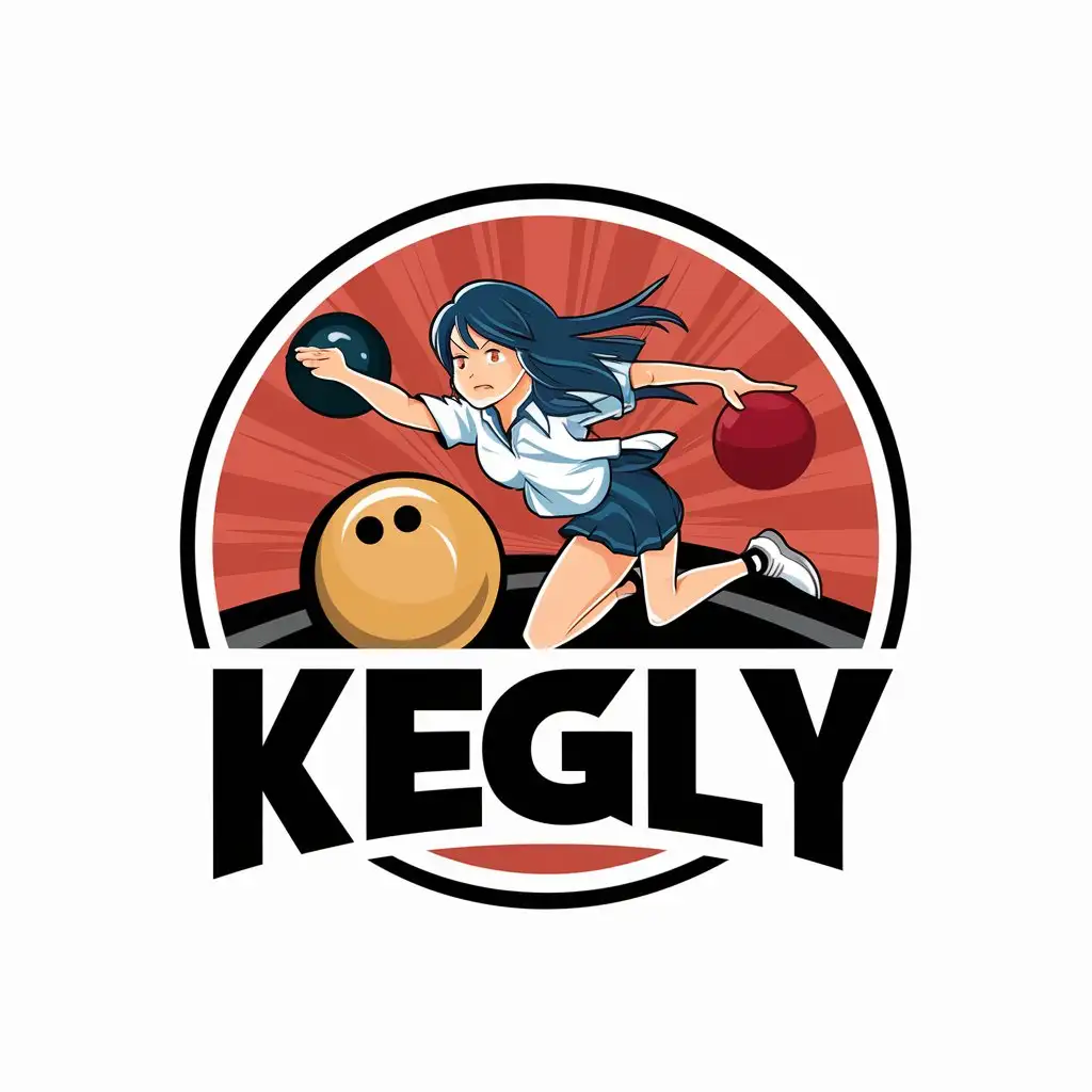 LOGO Design For KEGLY Anime Girl Bowling Strike and Tank Blitz Theme