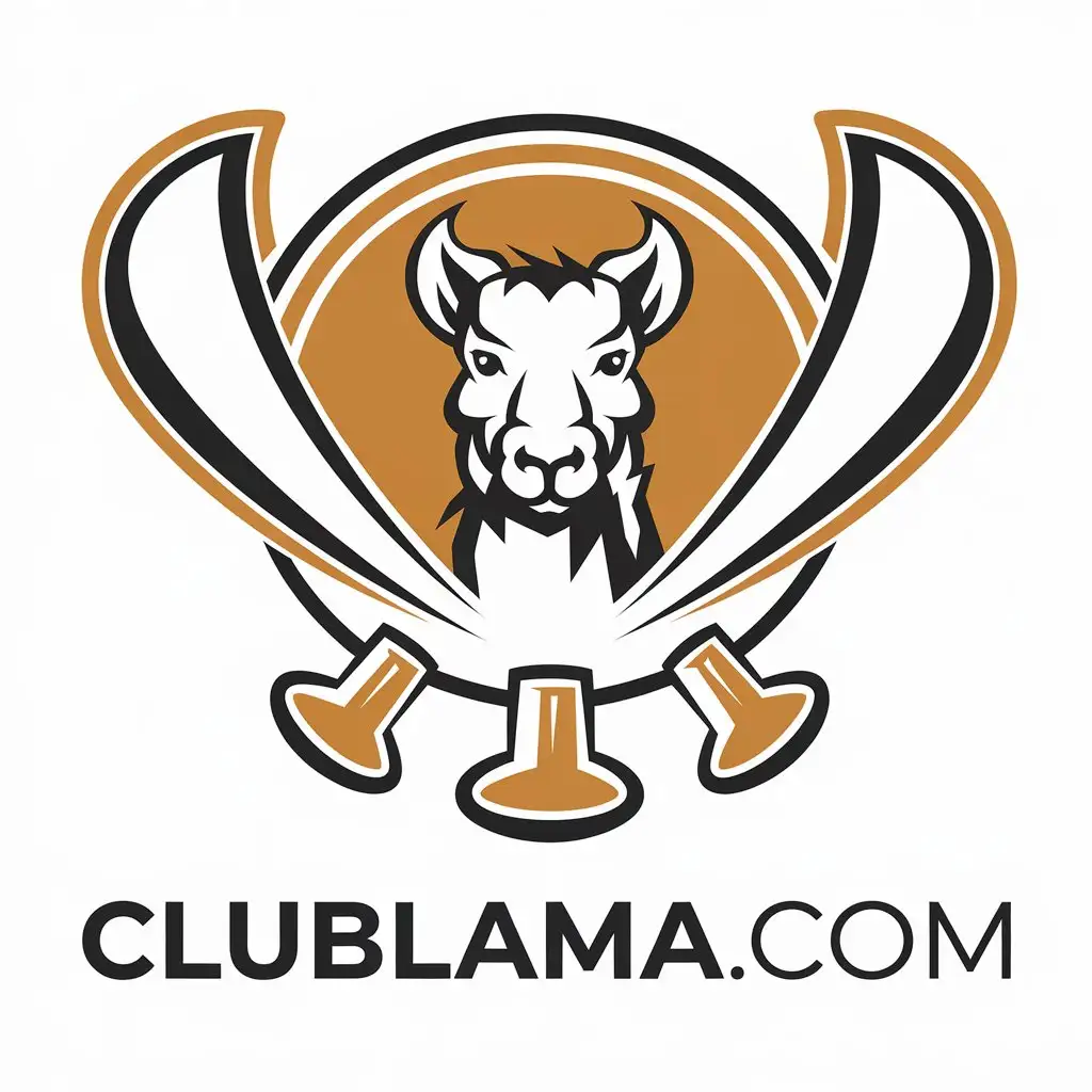 LOGO Design for ClubLamacom Vector Design with Lama Symbol and Modern Internet Industry Theme